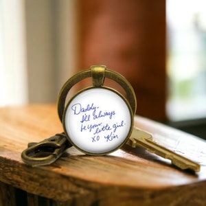YOUR OWN HANDWRITING or Signature - Actual Handwriting - Key Ring, Pendant Necklace or Jewelry Item - Custom Handwriting Jewelry