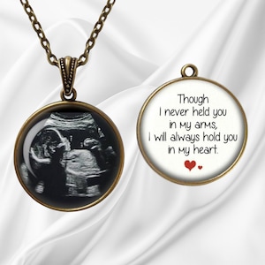 Miscarriage Keepsake Pendant Necklace Your Baby's SONOGRAM Ultrasound Baby Sonogram Jewelry Baby Memorial Jewelry Loss of Child image 1