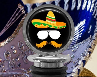 Cinco de Mayo Bottle Stopper - Sombrero Mexico Wine Stopper - Funny Fiesta Decor - May Party Wine Stopper - 5 de Mayo - Mexican Gifts