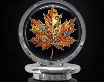 MAPLE LEAF Wine Stopper: Gustav Klimt Bar Accessory, Autumn Decor