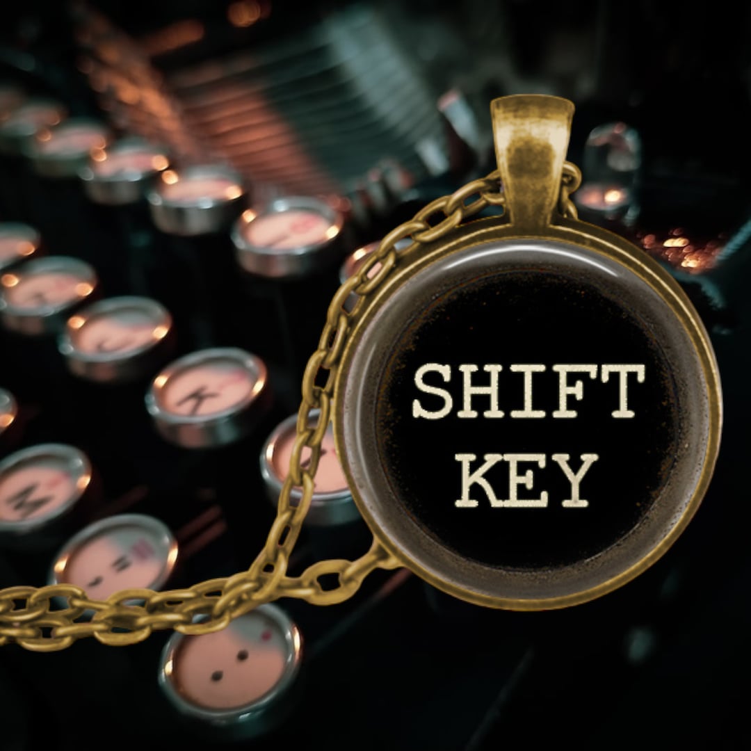 Typewriter Shift Key Pendant Typewriter Pendant Typewriter Key Jewelry
