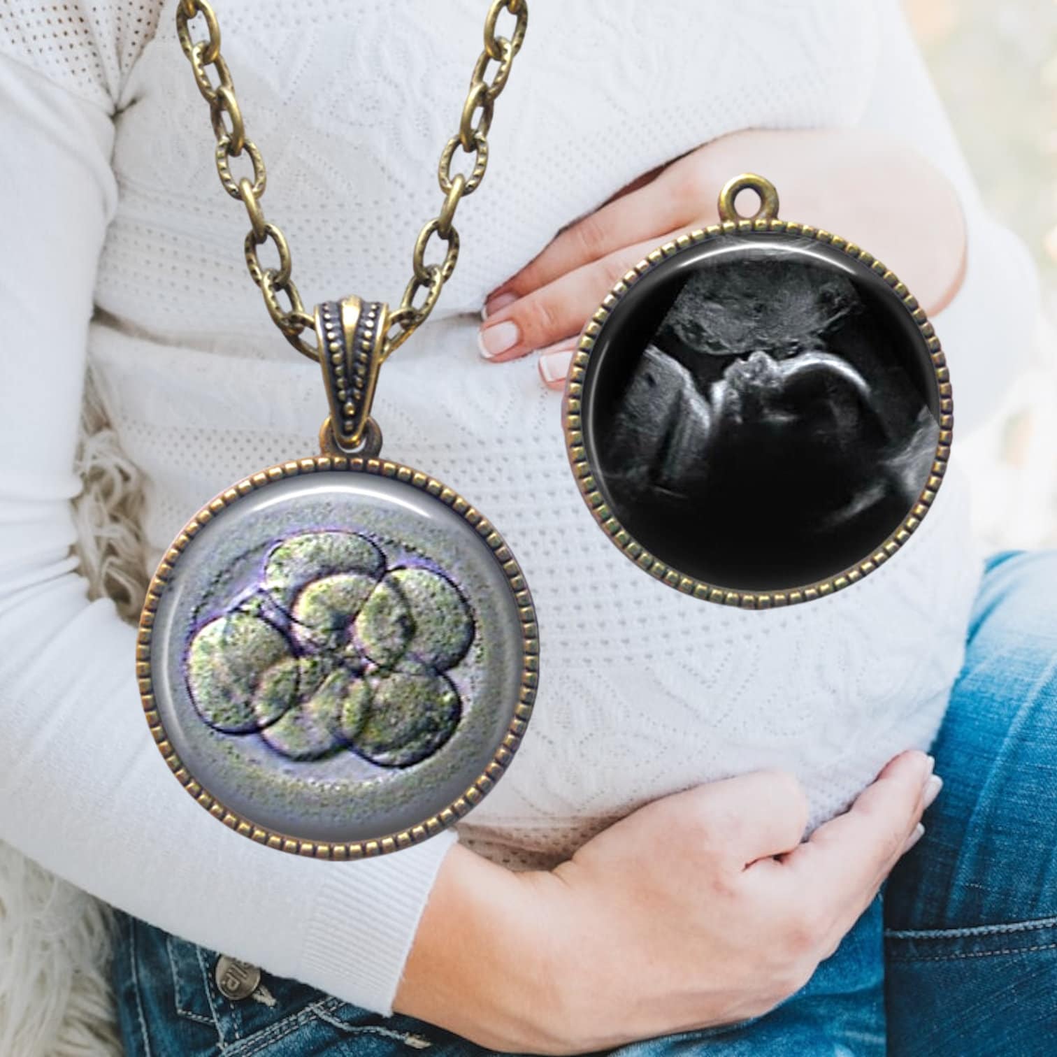 Custom IVF Sonogram Necklace: Embryo Keepsake Jewelry - Etsy