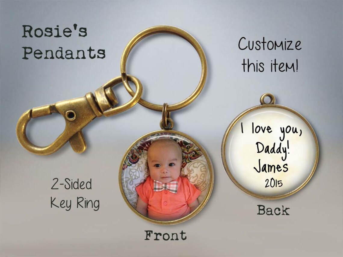 Photo KEYCHAIN Photo Key Ring Picture Key Chain Picture Etsy