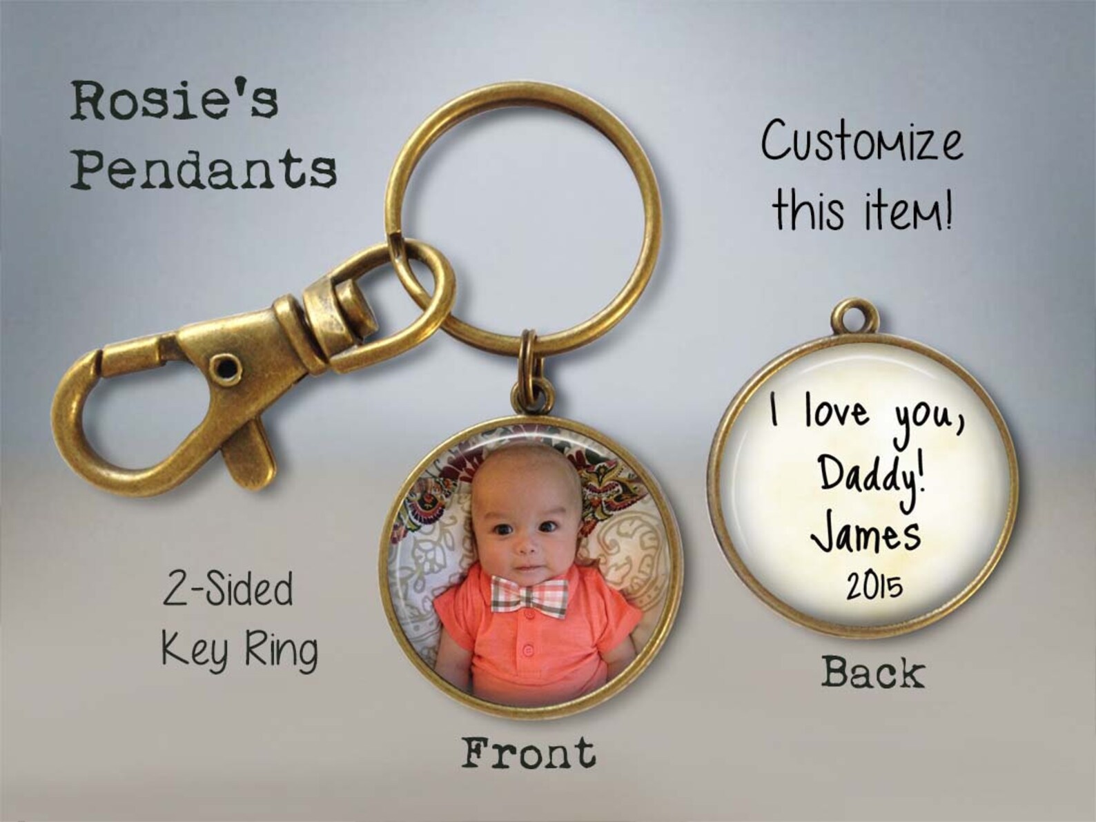 Photo KEYCHAIN Photo Key Ring Picture Key Chain Picture Etsy