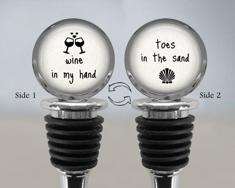 Wine in My Hand Toes in the Sand Wine Stopper Beach Wine Etsy