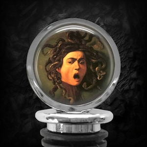 Medusa WINE STOPPER - Caravaggio Painting - Fine Art Wine Gift - Italian Renaissance Wine - Snakes Head - Mythology