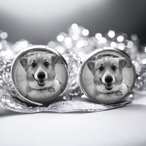 Pet Photo Cufflinks - Gift from the Dog - Dog Cuff Links - Picture Cufflinks - Cat Cufflinks - Personalized Cufflinks - Animal Cufflinks