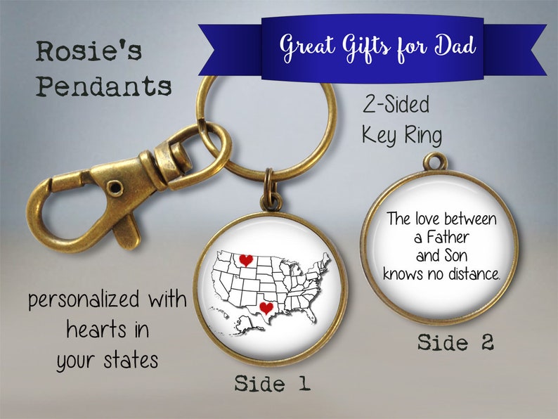 Long Distance Father Gift Father's Day Gift from Daughter from Son across the miles gift far away Dad Gift for Dad image 2