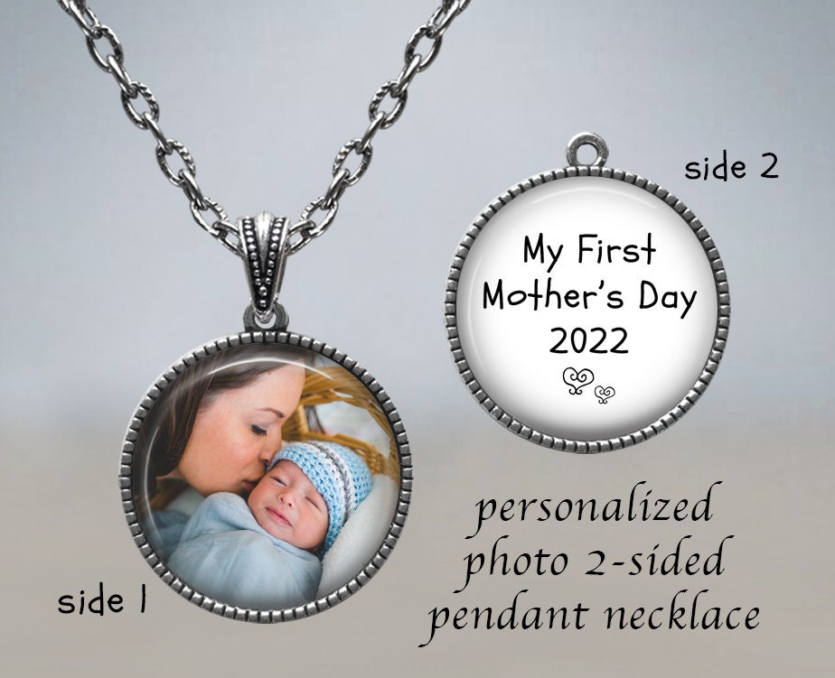 Photo Necklace First Time Mom 