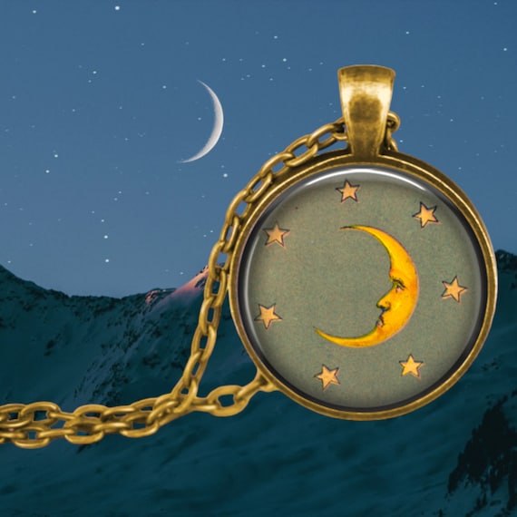 Man in the Moon, Celestial Necklace Man in the Moon, Celestial Necklace
