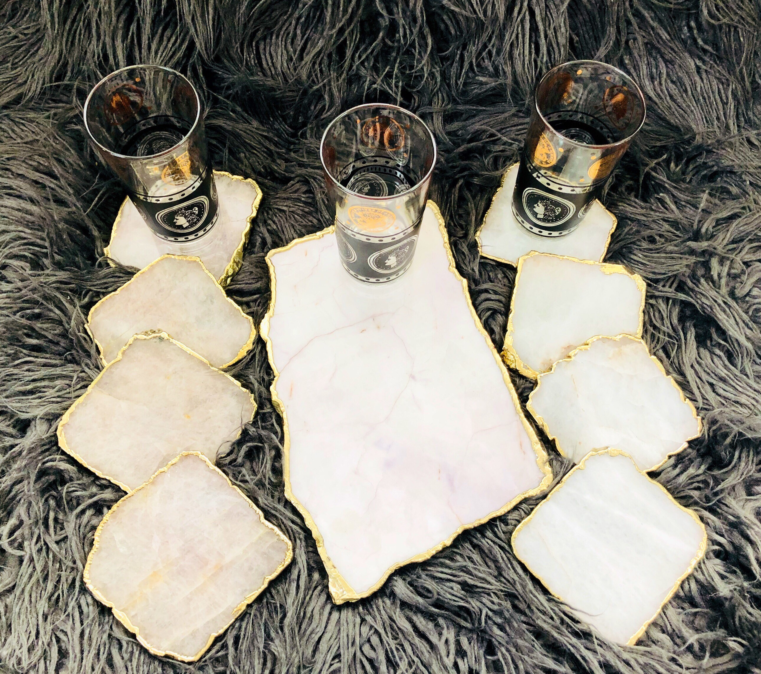 Home & Living Dining & Serving OffWhite Quartz Tray