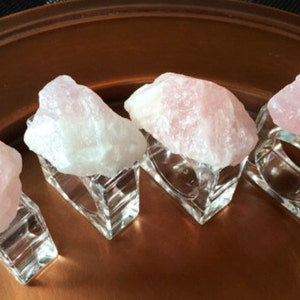 Deco-Mate Set Di 4 Portatovaglioli Quadrati In Acrilico Trasparente - Anelli Per Tovaglioli Lucite, Ideali Per Matrimoni E Cene Eleganti