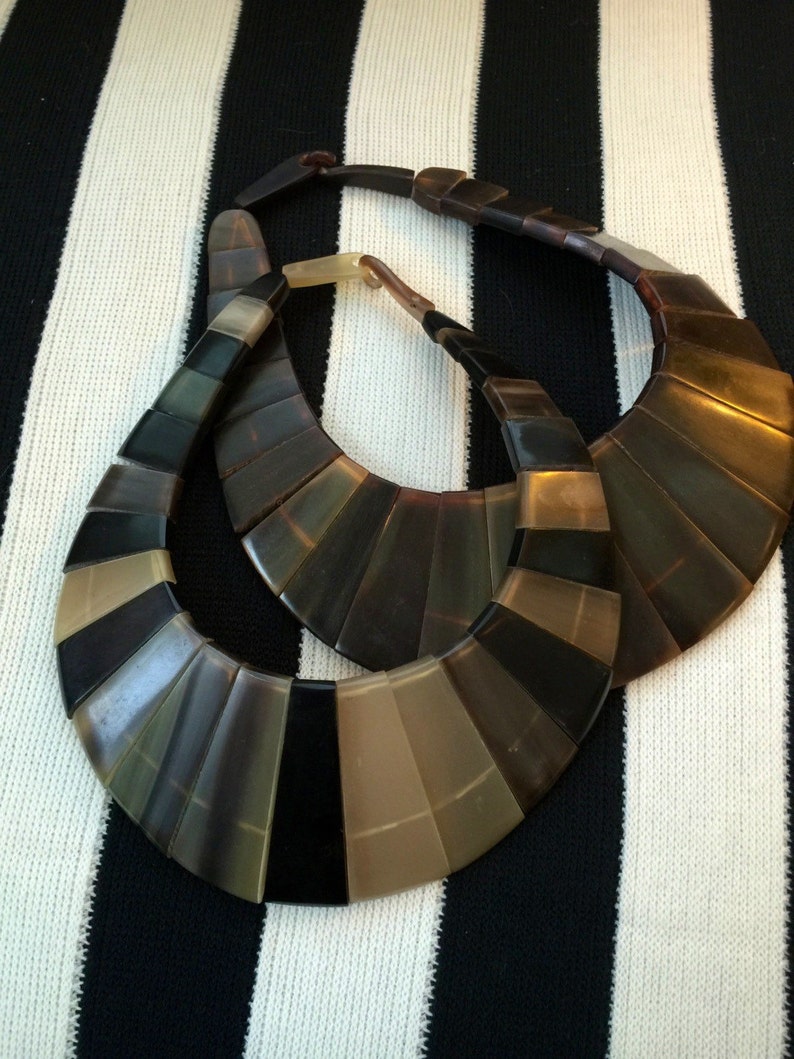 Choice of Stunning Bib Style Necklace Made From Handcarved Etsy