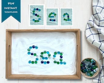 Alphabet A-Z Cards, Reggio Montessori Inspired (PDF Pattern)