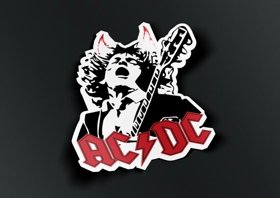 ACDC Angus Young Devil Horns AC/DC Vinyl Sticker Reusable - Etsy Hong Kong