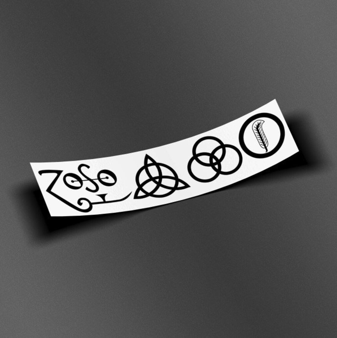 Zoso Led Zeppelin 4 symbols removable reusable decal vinyl Etsy