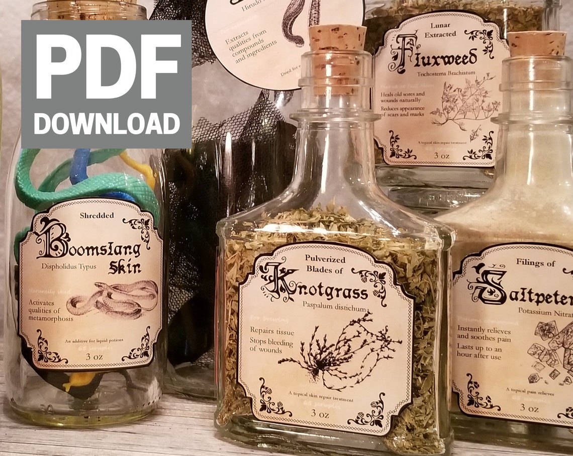 DIY Printable Polyjuice Potion Labels