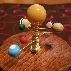 Small Solar System - Mechanical Orrery (Red Mahogany)