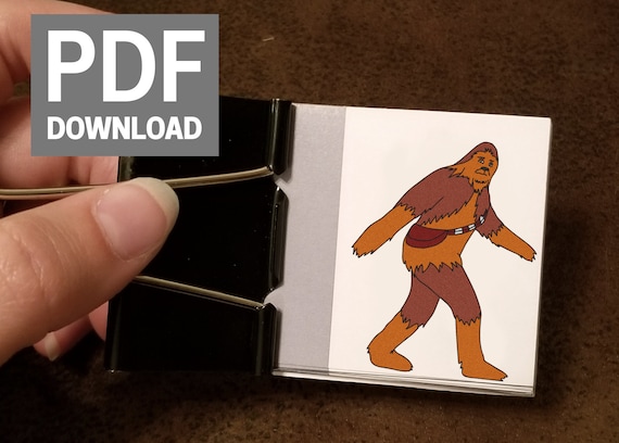 Chewbacca Printable Flipbook Animated By Rigmarole