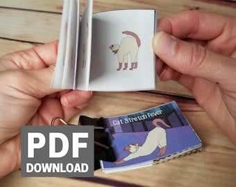 Kitty Stretch Flipbook - DIY Printable Download PDF