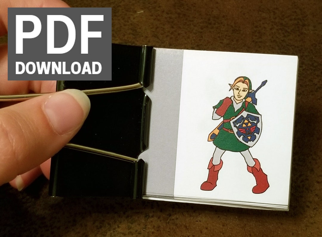 Dancing Link Printable Flipbook animated by Rigmarole Etsy