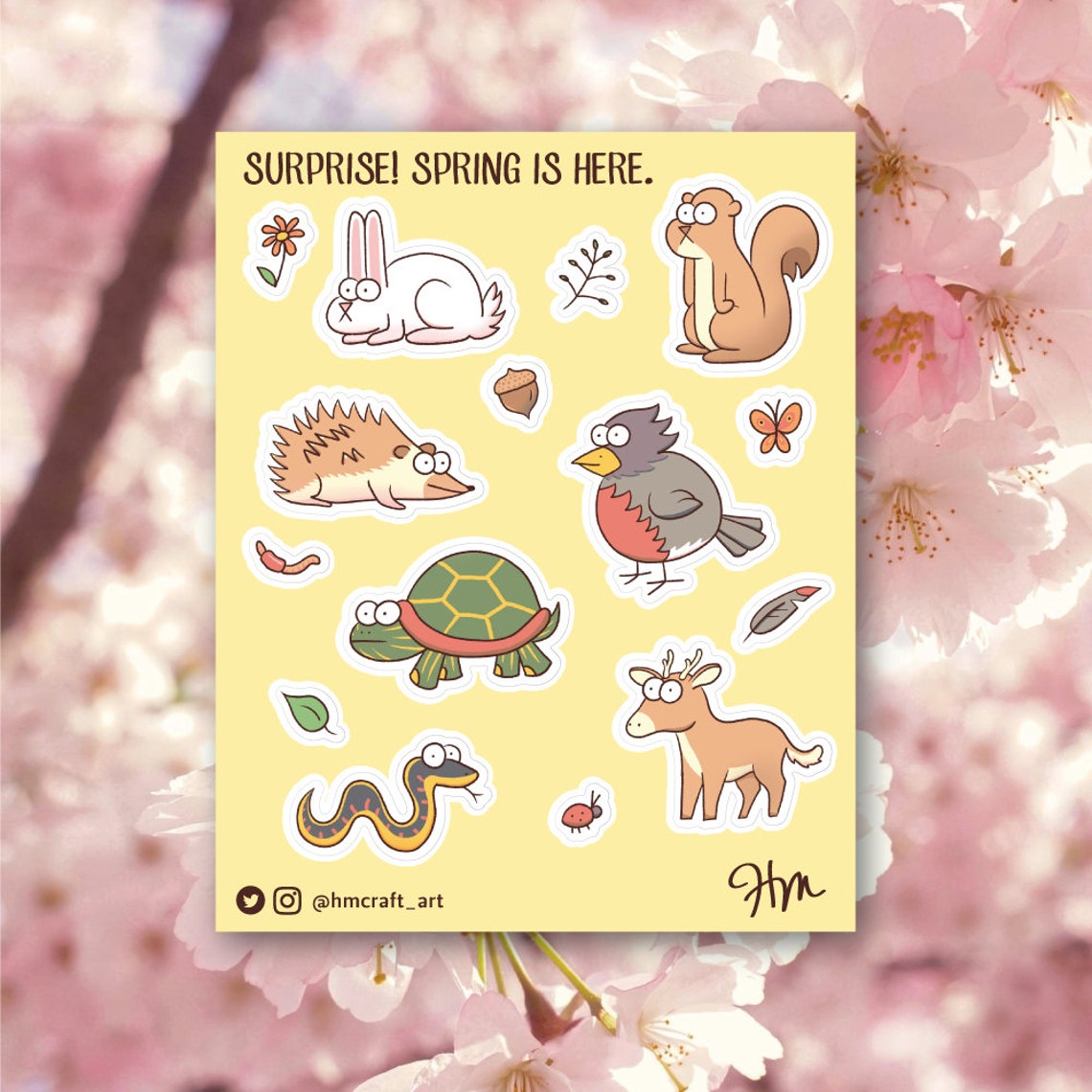 4x6 Spring Animals Sticker Sheet
