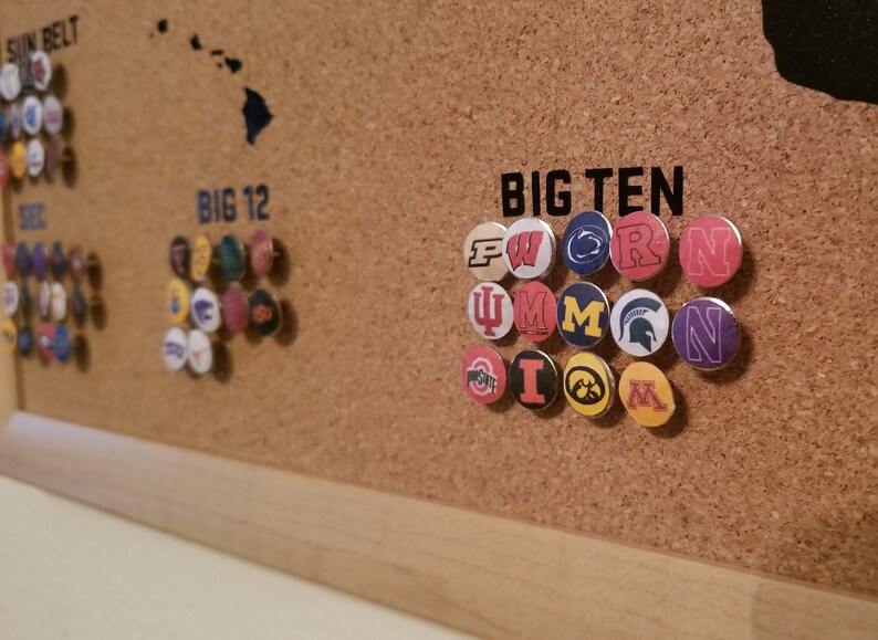 DIY Download College Football Map bucket List of Stadiums Etsy