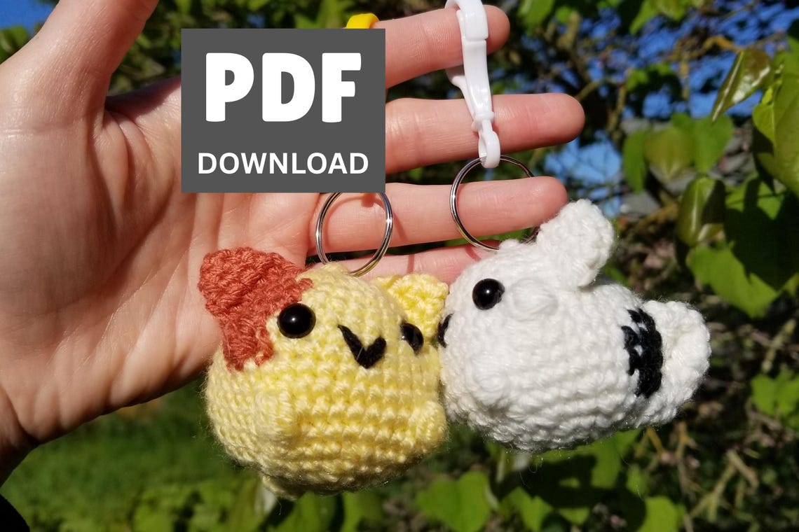 DIY Amigurumi Fat Calico Cat Keychain