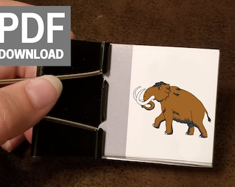 Flipbook Mammoth - DIY Télécharger le PDF imprimable