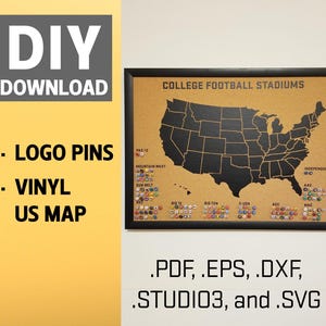 DIY Download - College Football Map (Bucket List of Stadiums)