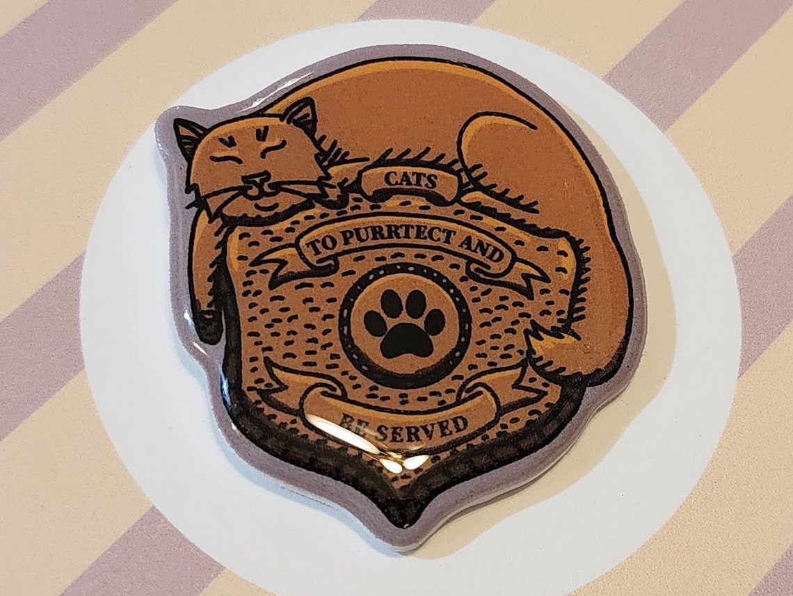 Kitty Badge Resin Pin