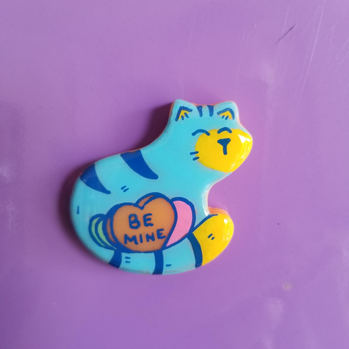 Palm Buddy - V- Day Cat in Blue