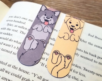 Wolf and Lab dogs - Magnetic Bookmarks (Pack of 2)