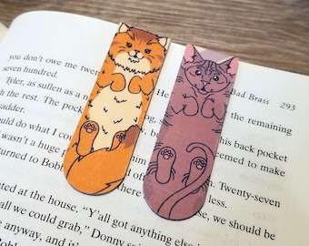 Persian and Sphynx Kitties - Magnetic Bookmarks (Pack of 2)