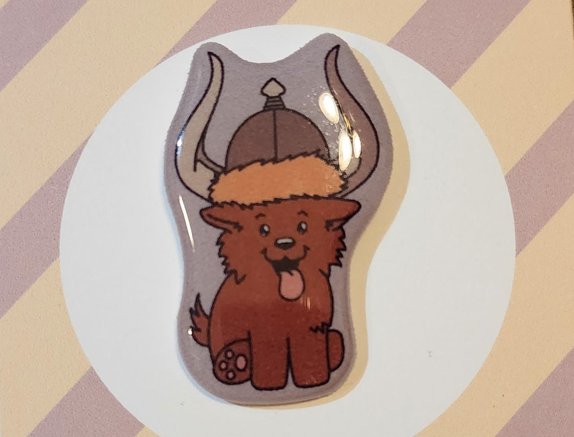 Viking Puppy Resin Pin