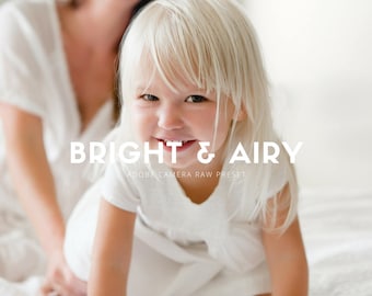 Bright and Airy Preset for Adobe Camera Raw (ACR / Bridge) for Photographers -One Click Edit- Instant Digital Download. Bonus Item Included!