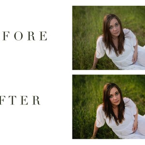 May include: A pregnant woman in a white dress sits in a field of green grass. She is looking at the camera and smiling.