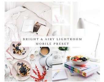 10 BRIGHT & AIRY Lightroom MOBILE Presets! - Easy Install - One Click Edit on your phone!
