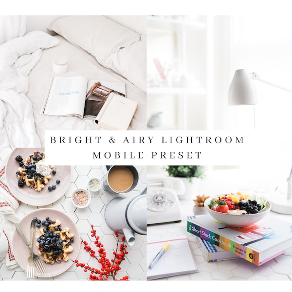 10 BRIGHT & AIRY Lightroom MOBILE Presets! - Easy Install - One Click Edit on your phone!