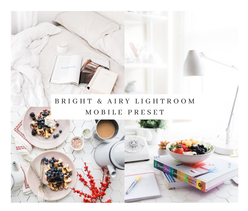 10 BRIGHT & AIRY Lightroom MOBILE Presets! - Easy Install - One Click Edit on your phone!