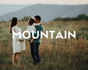 Mountain - Adobe Camera Raw/ ACR / Bridge Preset for Photographers - One Click Edit - Instant Digital Download. Bonus Item Included!