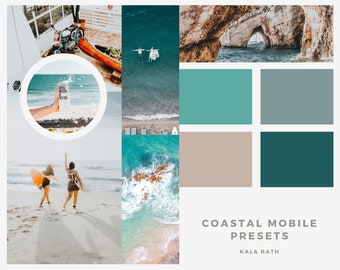 12 PRESETS - Coastal Lightroom Mobile Preset for your Phone - Lightroom Mobile - Great for Instagram and Bloggers