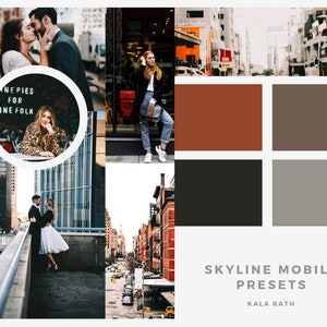 10 MOBILE PRESETS  for LIGHTROOM Skyline Lightroom Preset for Photographers - Dark and Moody Urban Film Like Qualities