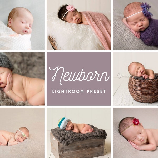 20 Newborn Lightroom Presets für Fotografen - One Click Edit - Sofortiger digitaler Download - Bonus Artikel enthalten!