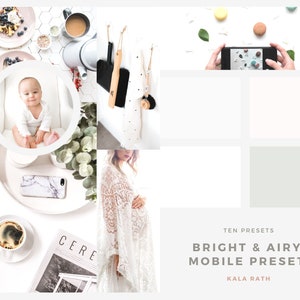 BRIGHT AND AIRY Lightroom Preset for Photographers. Instant Download Preset. Plus Mobile Lightroom Presets. Bonus Item Included image 1