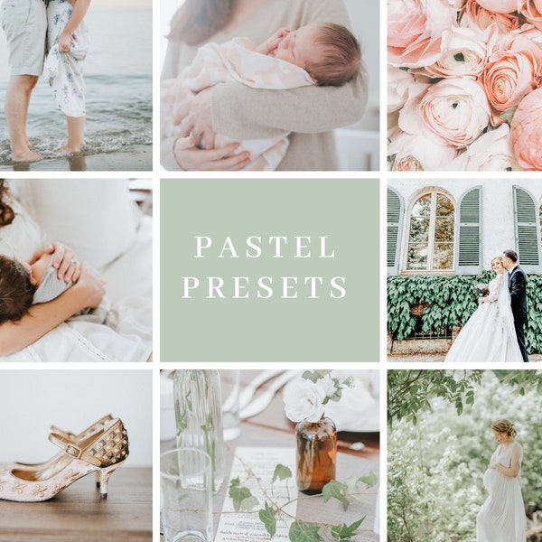 Pastel - 15 Lightroom Preset for Photographers - Plus Mobile Edition - One Click Edit - With Soft and Airy Film Like Characteristics