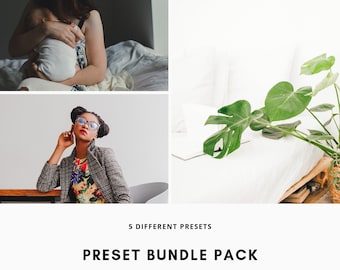 5 Presets - Preset bundle for Adobe Camera Raw (ACR/ Bridge) for Photographers. One Click Edit. Instant Digital Download.