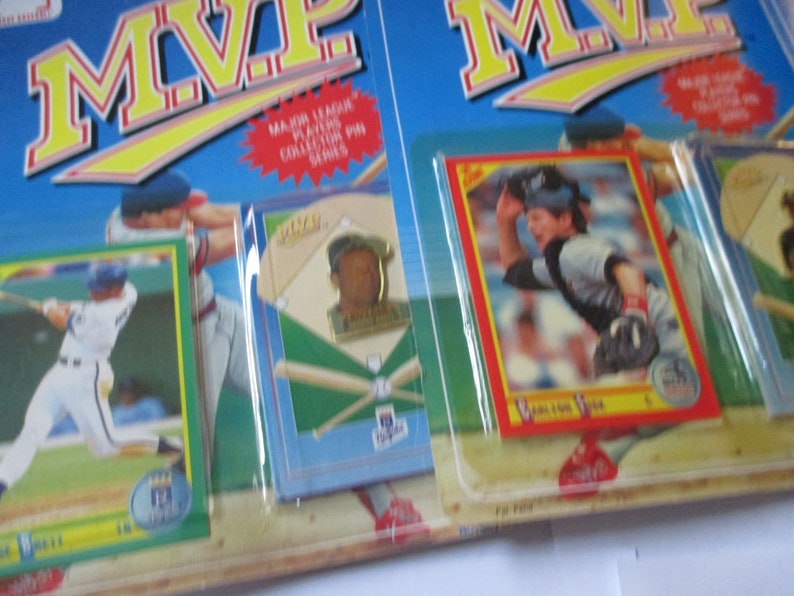 Lot of 5 1990 MVP Major League Players Collector Pin Series New