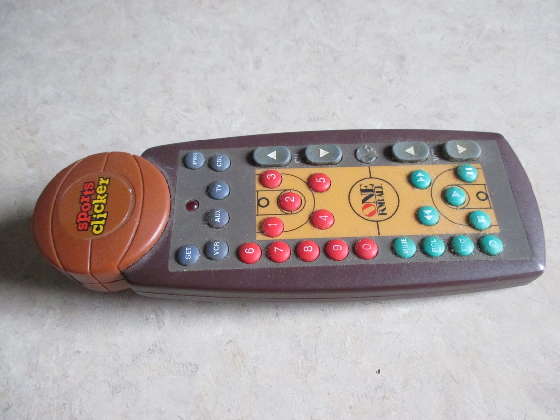 Vintage Sports Clicker Universal Remote Control BASKETBALL One Etsy
