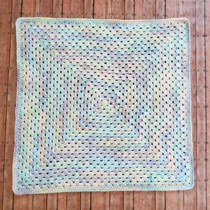 Pastel Rainbow Crochet Baby Blanket, Crochet Baby Granny Square ...